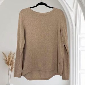 TeeBerry & Weave Soft Basic Tan Structured Long Sleeve Sweater M